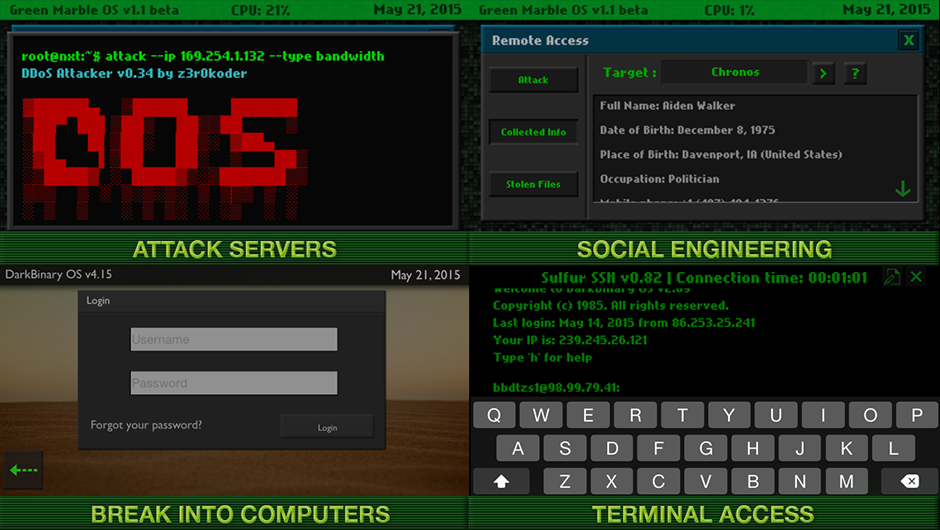 Hacking Simulator'' network attacks game.